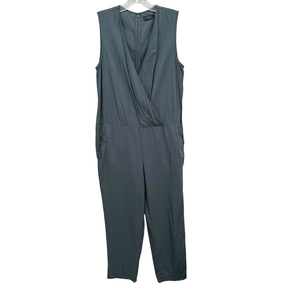 COS Sleeveless Grey Jumpsuit Womens Size Small (‎ 36) Pockets Travel Minimalist